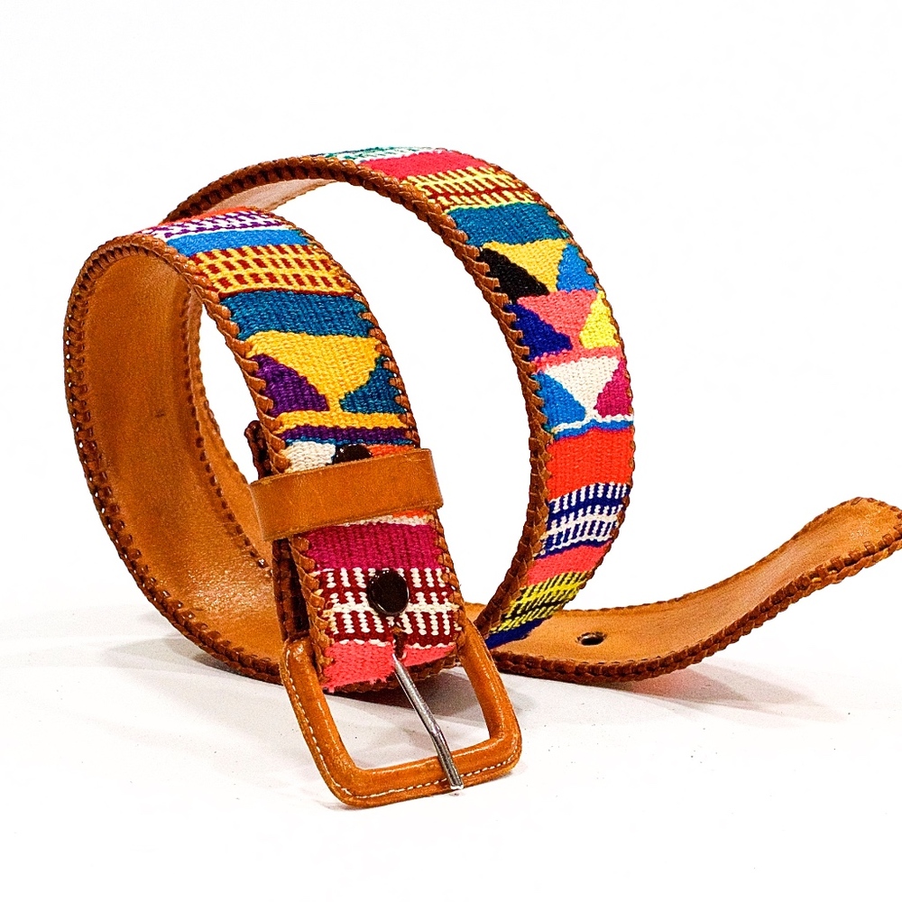 VTG 80's Native Guatemala Hand Woven Faja Belt